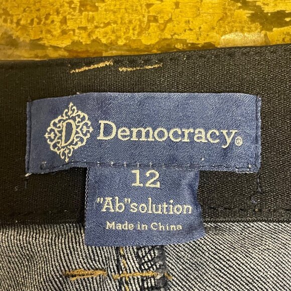 Democracy "Ab" Solution Itty Bitty Bootcut Jeans Sz 12 Stretch - Picture 8 of 8